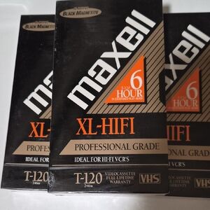 3 XL-HIFI MAXELL 6 HOUR FOR VCR'S. EXTENDED PLAY MODE